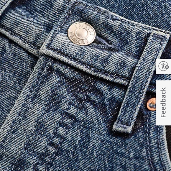 NWT EXPRESS Tuxedo Stripe Wide Leg Jeans Size 6L - Picture 5 of 16